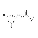 structure of CAS# 898751-64-9, 3-(3-Chloro-5-fluorophenyl)-1-cyclopropyl-1-propanone;2-(3-chloro-5-fluorophenyl)ethyl cyclopropyl ketone