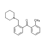 structure of CAS# 898751-65-0, (2-Methylphenyl)[2-(1-piperidinylmethyl)phenyl]methanone;2-Methyl-2'-piperidinomethyl benzophenone
