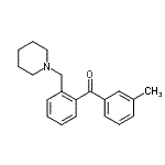 structure of CAS# 898751-68-3, (3-Methylphenyl)[2-(1-piperidinylmethyl)phenyl]methanone;3'-Methyl-2-piperidinomethyl benzophenone
