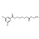 structure of CAS# 898751-96-7, Ethyl 8-(3,5-dichlorophenyl)-8-oxooctanoate;ethyl 8-(3,5-dichlorophenyl)-8-oxooctanoate
