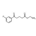 结构式 CAS# 898752-10-8, 乙基5-(3-氟苯基)-5-氧代戊酸酯