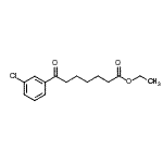 structure of CAS# 898752-18-6, Ethyl 7-(3-chlorophenyl)-7-oxoheptanoate;ethyl 7-(3-chlorophenyl)-7-oxoheptanoate
