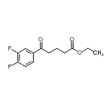structure of CAS# 898752-24-4, Ethyl 5-(3,4-difluorophenyl)-5-oxopentanoate;ethyl 5-(3,4-difluorophenyl)-5-oxovalerate