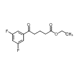 structure of CAS# 898752-37-9, Ethyl 5-(3,5-difluorophenyl)-5-oxopentanoate;Ethyl 5-(3,5-difluorophenyl)-5-oxovalerate