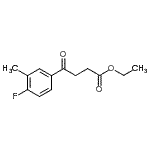 结构式 CAS# 898752-61-9, 乙基4-(4-氟-3-甲基苯基)-4-氧代丁酸酯