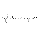 结构式 CAS# 898753-04-3, 乙基8-(2,3-二氟苯基)-8-氧代辛酸酯