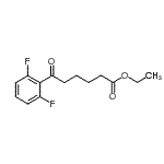 structure of CAS# 898753-26-9, Ethyl 6-(2,6-difluorophenyl)-6-oxohexanoate;ethyl 6-(2,6-difluorophenyl)-6-oxohexanoate