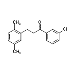 结构式 CAS# 898753-36-1, 1-(3-氯苯基)-3-(2,5-二甲基苯基)-1-丙酮