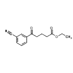 结构式 CAS# 898753-47-4, 乙基5-(3-氰基苯基)-5-氧代戊酸酯