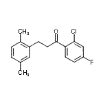 structure of CAS# 898753-90-7, 1-(2-Chloro-4-fluorophenyl)-3-(2,5-dimethylphenyl)-1-propanone;2'-chloro-3-(2,5-dimethylphenyl)-4'-fluoropropiophenone