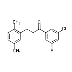 structure of CAS# 898753-92-9, 1-(3-Chloro-5-fluorophenyl)-3-(2,5-dimethylphenyl)-1-propanone;3'-chloro-3-(2,5-dimethylphenyl)-5'-fluoropropiophenone