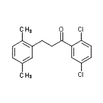 结构式 CAS# 898754-00-2, 1-(2,5-二氯苯基)-3-(2,5-二甲基苯基)-1-丙酮