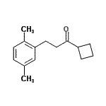 structure of CAS# 898754-18-2, 1-Cyclobutyl-3-(2,5-dimethylphenyl)-1-propanone;cyclobutyl 2-(2,5-dimethylphenyl)ethyl ketone