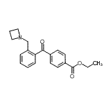 structure of CAS# 898754-59-1, Ethyl 4-[2-(1-azetidinylmethyl)benzoyl]benzoate;2-azetidinomethyl-4'-carboethoxybenzophenone
