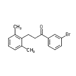 structure of CAS# 898754-64-8, 1-(3-Bromophenyl)-3-(2,6-dimethylphenyl)-1-propanone;3'-bromo-3-(2,6-dimethylphenyl)propiophenone