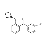 structure of CAS# 898754-68-2, [2-(1-Azetidinylmethyl)phenyl](3-bromophenyl)methanone;2-azetidinomethyl-3'-bromobenzophenone