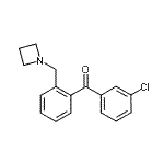 structure of CAS# 898754-74-0, [2-(1-Azetidinylmethyl)phenyl](3-chlorophenyl)methanone;2-azetidinomethyl-3'-chlorobenzophenone