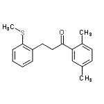 structure of CAS# 898754-78-4, 1-(2,5-Dimethylphenyl)-3-[2-(methylsulfanyl)phenyl]-1-propanone;2',5'-dimethyl-3-(2-thiomethylphenyl)propiophenone