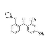 structure of CAS# 898754-87-5, [2-(1-Azetidinylmethyl)phenyl](2,4-dimethylphenyl)methanone;2'-Azetidinomethyl-2,4-dimethylbenzophenone