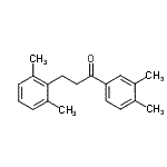 结构式 CAS# 898754-90-0, 3-(2,6-二甲基苯基)-1-(3,4-二甲基苯基)-1-丙酮