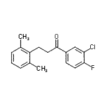 结构式 CAS# 898754-98-8, 1-(3-氯-4-氟苯基)-3-(2,6-二甲基苯基)-1-丙酮