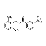 结构式 CAS# 898755-06-1, 3-(2,6-二甲基苯基)-1-[3-(三氟甲基)苯基]-1-丙酮