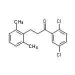 结构式 CAS# 898755-22-1, 1-(2,5-二氯苯基)-3-(2,6-二甲基苯基)-1-丙酮