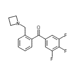 structure of CAS# 898755-38-9, [2-(1-Azetidinylmethyl)phenyl](3,4,5-trifluorophenyl)methanone;2'-Azetidinomethyl-3,4,5-trifluorobenzophenone
