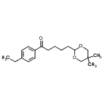 结构式 CAS# 898755-39-0, 5-(5,5-二甲基-1,3-二恶烷-2-基)-1-(4-乙基苯基)-1-戊酮