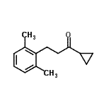 structure of CAS# 898755-40-3, 1-Cyclopropyl-3-(2,6-dimethylphenyl)-1-propanone;cyclopropyl 2-(2,6-dimethylphenyl)ethyl ketone