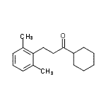structure of CAS# 898755-49-2, 1-Cyclohexyl-3-(2,6-dimethylphenyl)-1-propanone;cyclohexyl 2-(2,6-dimethylphenyl)ethyl ketone