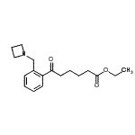 structure of CAS# 898755-58-3, Ethyl 6-[2-(1-azetidinylmethyl)phenyl]-6-oxohexanoate;Ethyl 6-[2-(azetidinomethyl)phenyl)]-6-oxohexanoate
