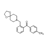 structure of CAS# 898755-77-6, [2-(1,4-Dioxa-8-azaspiro[4.5]dec-8-ylmethyl)phenyl](4-methylphenyl)methanone;2-[8-(1,4<wbr>-dioxa-8-<wbr>azaspiro[<wbr>4.5]decyl<wbr>)methyl]-<wbr>4'-methyl<wbr> benzophe<wbr>none