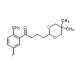 structure of CAS# 898755-96-9, 4-(5,5-Dimethyl-1,3-dioxan-2-yl)-1-(5-fluoro-2-methylphenyl)-1-butanone;4-(5,5-di<wbr>methyl-1,<wbr>3-dioxan-<wbr>2-yl)-5'-<wbr>fluoro-2'<wbr>-methylbu<wbr>tyropheno<wbr>ne