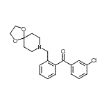 结构式 CAS# 898756-00-8, (3-氯苯基)[2-(1,4-二氧杂-8-氮杂螺[4.5]癸-8-基甲基)苯基]甲酮
