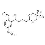 结构式 CAS# 898756-11-1, 1-(2,5-二甲氧基苯基)-4-(5,5-二甲基-1,3-二恶烷-2-基)-1-丁酮