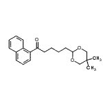 结构式 CAS# 898756-32-6, 5-(5,5-二甲基-1,3-二恶烷-2-基)-1-(1-萘基)-1-戊酮