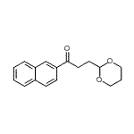 structure of CAS# 898756-35-9, 3-(1,3-Dioxan-2-yl)-1-(2-naphthyl)-1-propanone;3-(1,3-dioxan-2-yl)-2'-propionaphthone