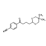 structure of CAS# 898756-76-8, 4-[4-(5,5-Dimethyl-1,3-dioxan-2-yl)butanoyl]benzonitrile;4'-Cyano-4-(5,5-dimethyl-1,3-dioxan-2-yl)butyrophenone