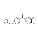 structure of CAS# 898756-77-9, [4-(1-Azetidinylmethyl)phenyl](3-chloro-4-fluorophenyl)methanone;4'-azetidinomethyl-3-chloro-4-fluorobenzophenone