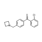 structure of CAS# 898756-79-1, [4-(1-Azetidinylmethyl)phenyl](2-chlorophenyl)methanone;4'-azetidinomethyl-2-chlorobenzophenone