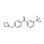 structure of CAS# 898756-84-8, [4-(1-Azetidinylmethyl)phenyl][3-(trifluoromethyl)phenyl]methanone;4'-azetidinomethyl-3-trifluoromethylbenzophenone