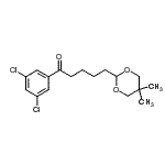 structure of CAS# 898757-11-4, 1-(3,5-Dichlorophenyl)-5-(5,5-dimethyl-1,3-dioxan-2-yl)-1-pentanone;3',5'-dichloro-5-(5,5-dimethyl-1,3-dioxan-2-yl)valerophenone