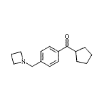 structure of CAS# 898757-14-7, [4-(1-Azetidinylmethyl)phenyl](cyclopentyl)methanone;4-(azetidinomethyl)phenyl cyclopentyl ketone