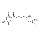 结构式 CAS# 898757-44-3, 1-(4-氯-2,5-二氟苯基)-5-(5,5-二甲基-1,3-二恶烷-2-基)-1-戊酮