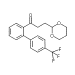 结构式 CAS# 898757-56-7, 3-(1,3-二恶烷-2-基)-1-[4'-(三氟甲基)-2-联苯基]-1-丙酮