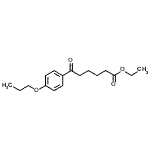 structure of CAS# 898757-63-6, Ethyl 6-oxo-6-(4-propoxyphenyl)hexanoate;Ethyl 6-oxo-6-(4-n-propoxyphenyl)hexanoate