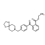 structure of CAS# 898757-66-9, Ethyl 2-[4-(1,4-dioxa-8-azaspiro[4.5]dec-8-ylmethyl)benzoyl]benzoate;2-Carboet<wbr>hoxy-4'-[<wbr>8-(1,4-di<wbr>oxa-8-aza<wbr>spiro[4.5<wbr>]decyl)me<wbr>thyl]benz<wbr>ophenone