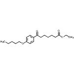 structure of CAS# 898757-83-0, Ethyl 7-oxo-7-[4-(pentyloxy)phenyl]heptanoate;ethyl 7-oxo-7-(4-pentyloxyphenyl)heptanoate