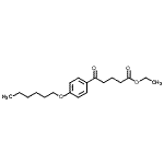 structure of CAS# 898757-89-6, Ethyl 5-[4-(hexyloxy)phenyl]-5-oxopentanoate;ethyl 5-(4-hexyloxyphenyl)-5-oxovalerate
